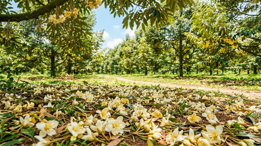 rụng trái sinh lý sầu riêng